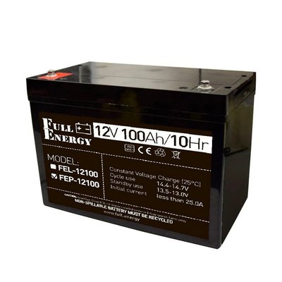 Full Energy FEP-12100 Акумулятор 12В 100 Ач для ДБЖ 25410 фото